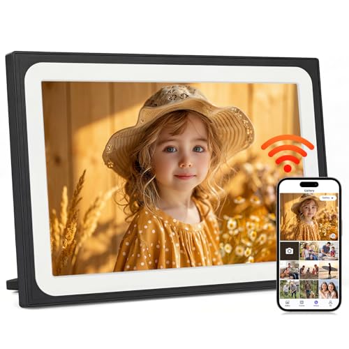 Uhale Digital Picture Frame 10.1 Inch HD Touch Screen Digital Photo Frame WiFi Enabled,16GB Storage,Auto-Rotate,Free Photo and Video Sharing to Family