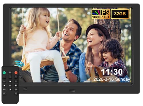 KECAG 10.1-Inch 1080P IPS Digital Picture Frame, No WiFi or App Required