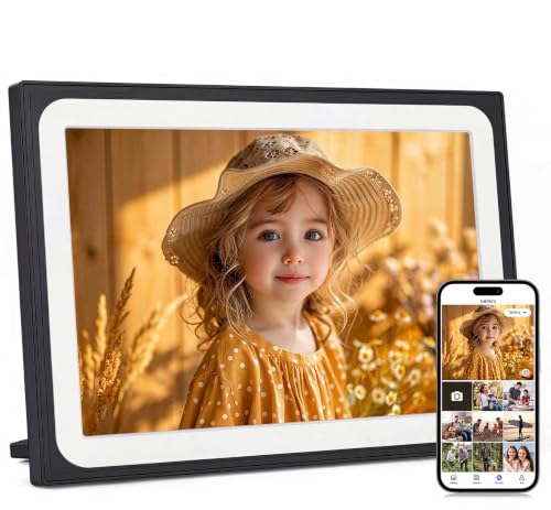 Uhale Digital Picture Frame 10.1 Inch HD Touch Screen Digital Photo Frame WiFi Enabled,16GB Storage,Auto-Rotate,Free Photo and Video Sharing to Family