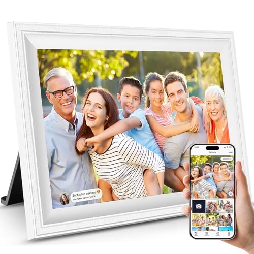 Smart White Digital Picture Frame WiFi Send Photos from Your Phone
