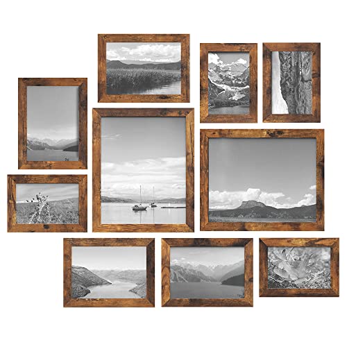 SONGMICS Collage Picture Frames, Set of 10, Glass